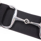 Black - 2" Silver Snaffle Elastic Belt - Ellany Equestrian - Equiluxe Tack