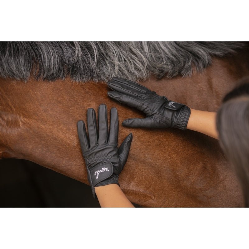 Black Eden by Pénélope Prisma Strass Gloves - Children - Pénélope - Equiluxe Tack