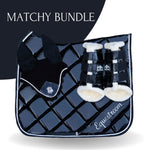 Black Ink Saddle Pad Set - Equestroom - Equiluxe Tack