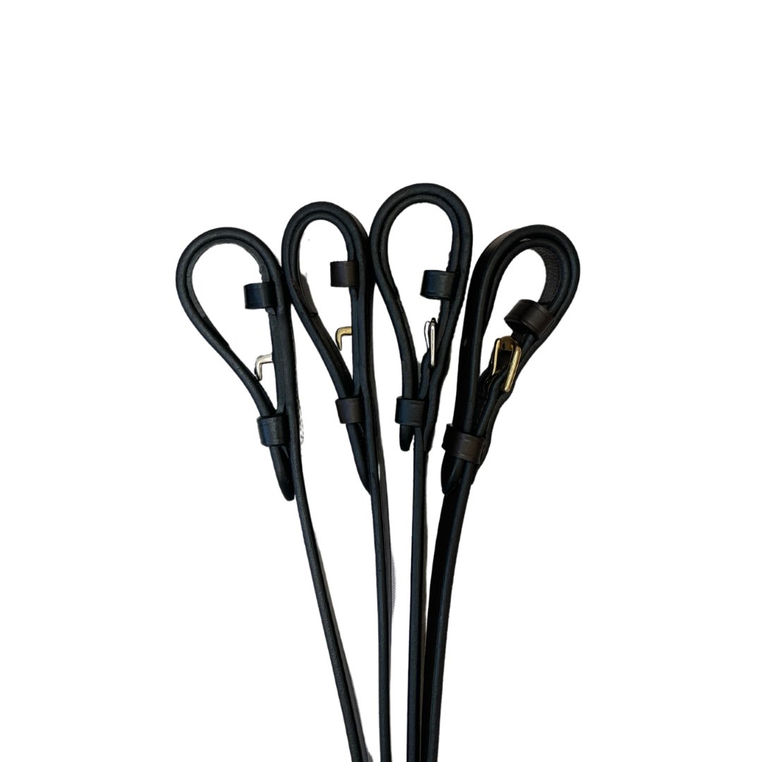 Black Pebble Rubber Reins with Stops - Halter Ego® - Equiluxe Tack