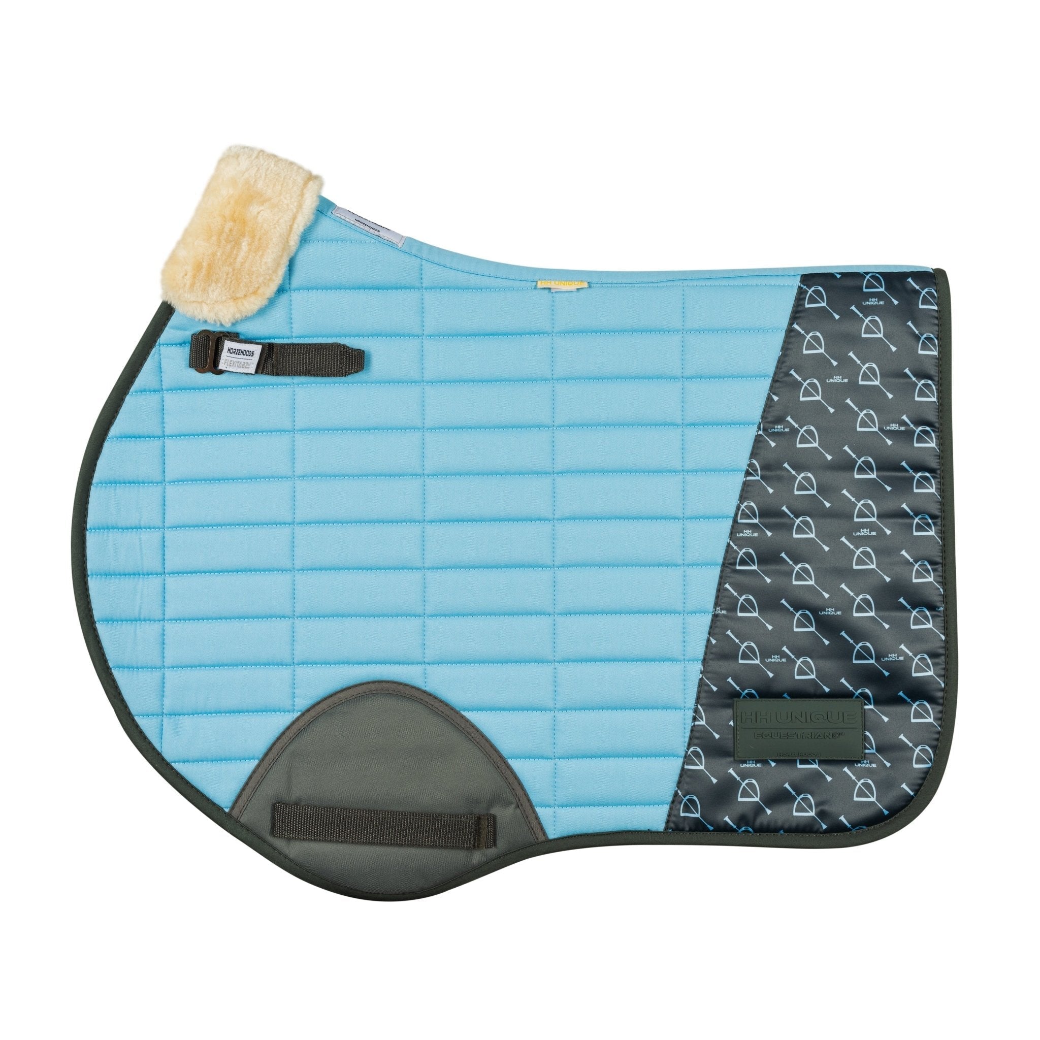 Blue Iconic Jump Saddle Pad - FlexiTabz™© - Equiluxe Tack