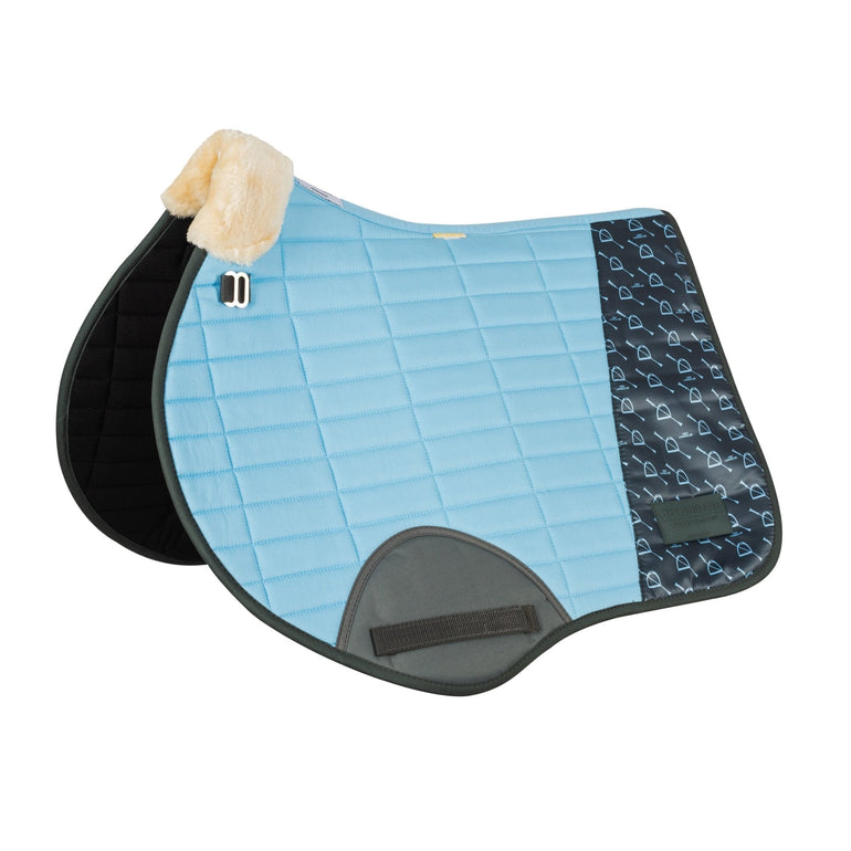 Blue Iconic Jump Saddle Pad - FlexiTabz™© - Equiluxe Tack
