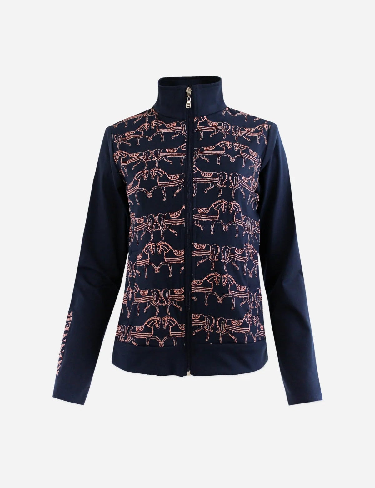 Bosco Zip Jacket | Navy & Pink - Rönner - Equiluxe Tack