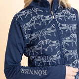 Bosco Zip Jacket | Navy & White - Rönner - Equiluxe Tack