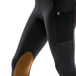 BOTORI Kate Suede Knee Patch Riding Tights - BOTORI Equestrian - Equiluxe Tack