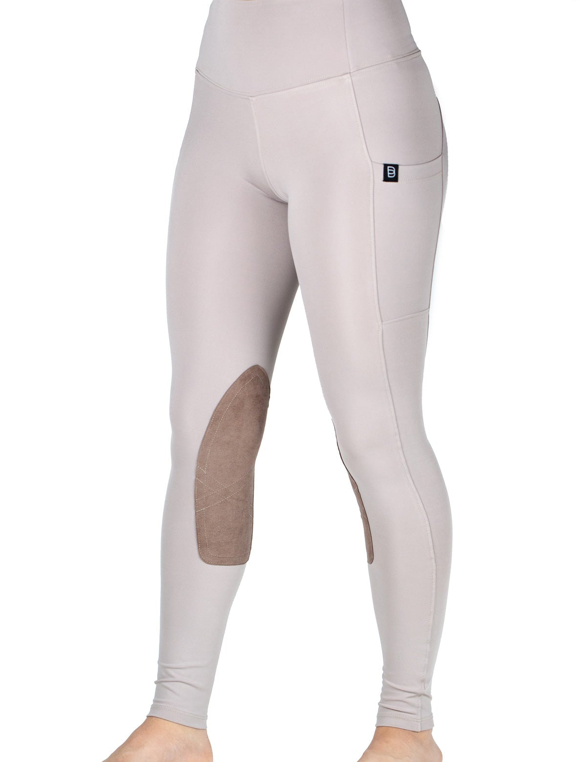 BOTORI Kate Suede Knee Patch Riding Tights - BOTORI Equestrian - Equiluxe Tack