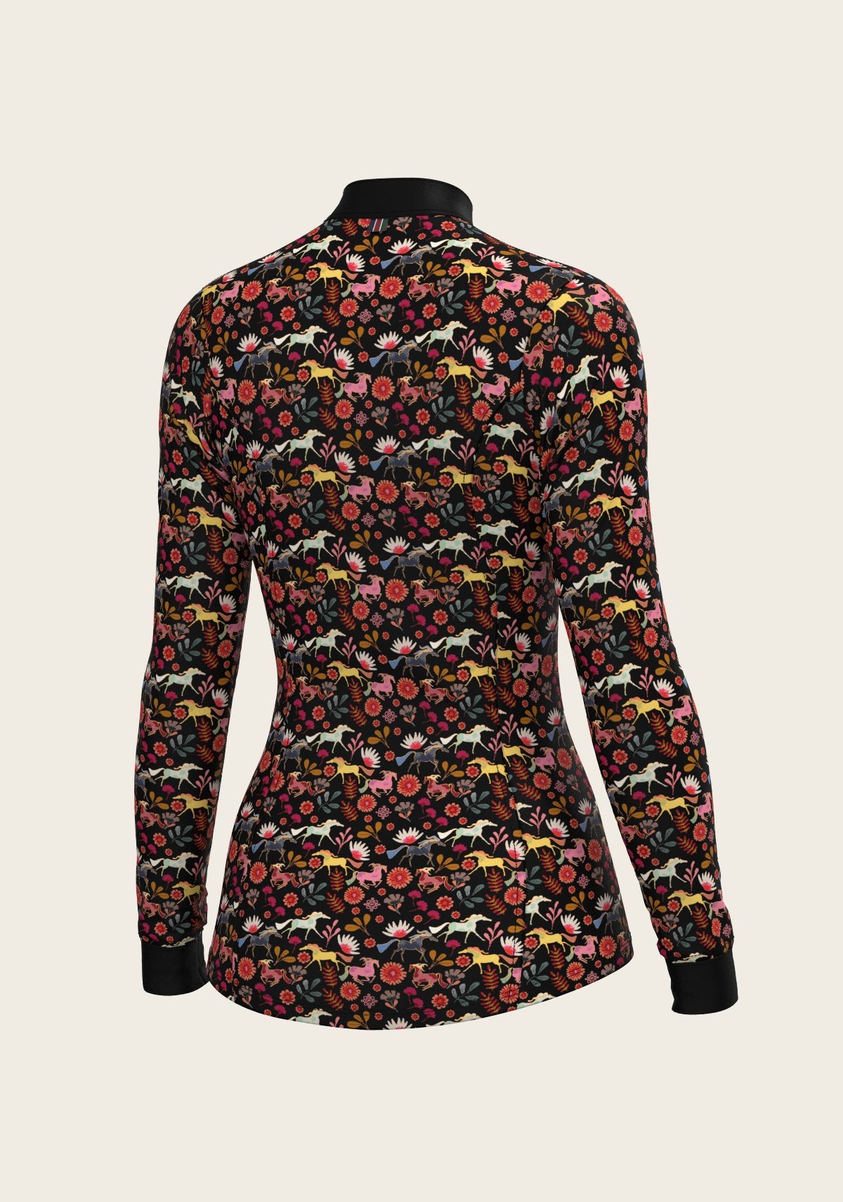  Bouquet on Black Quarter Zip Sun Shirt - Espoir Equestrian - Equiluxe Tack