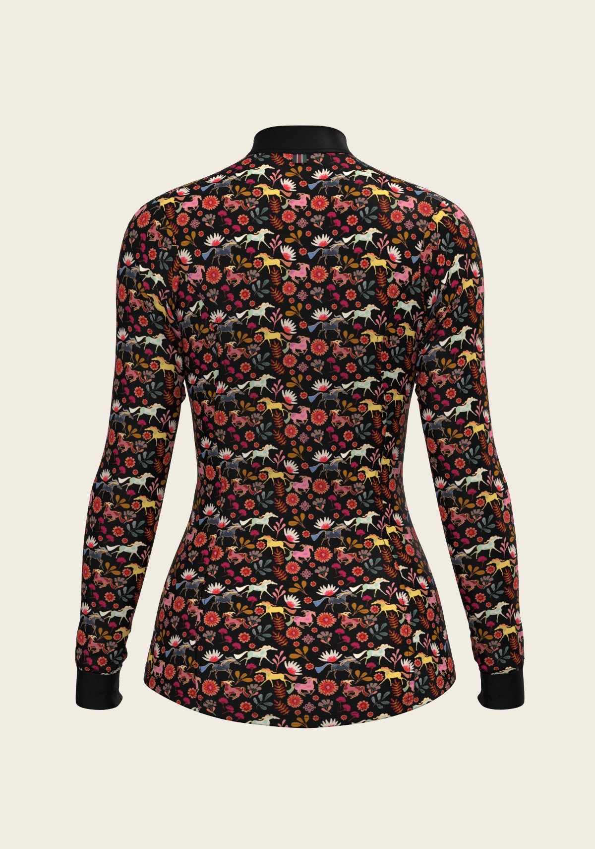  Bouquet on Black Quarter Zip Sun Shirt - Espoir Equestrian - Equiluxe Tack