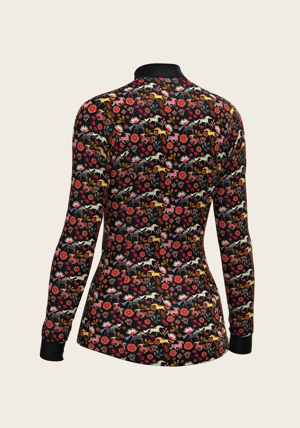  Bouquet on Black Quarter Zip Sun Shirt - Espoir Equestrian - Equiluxe Tack