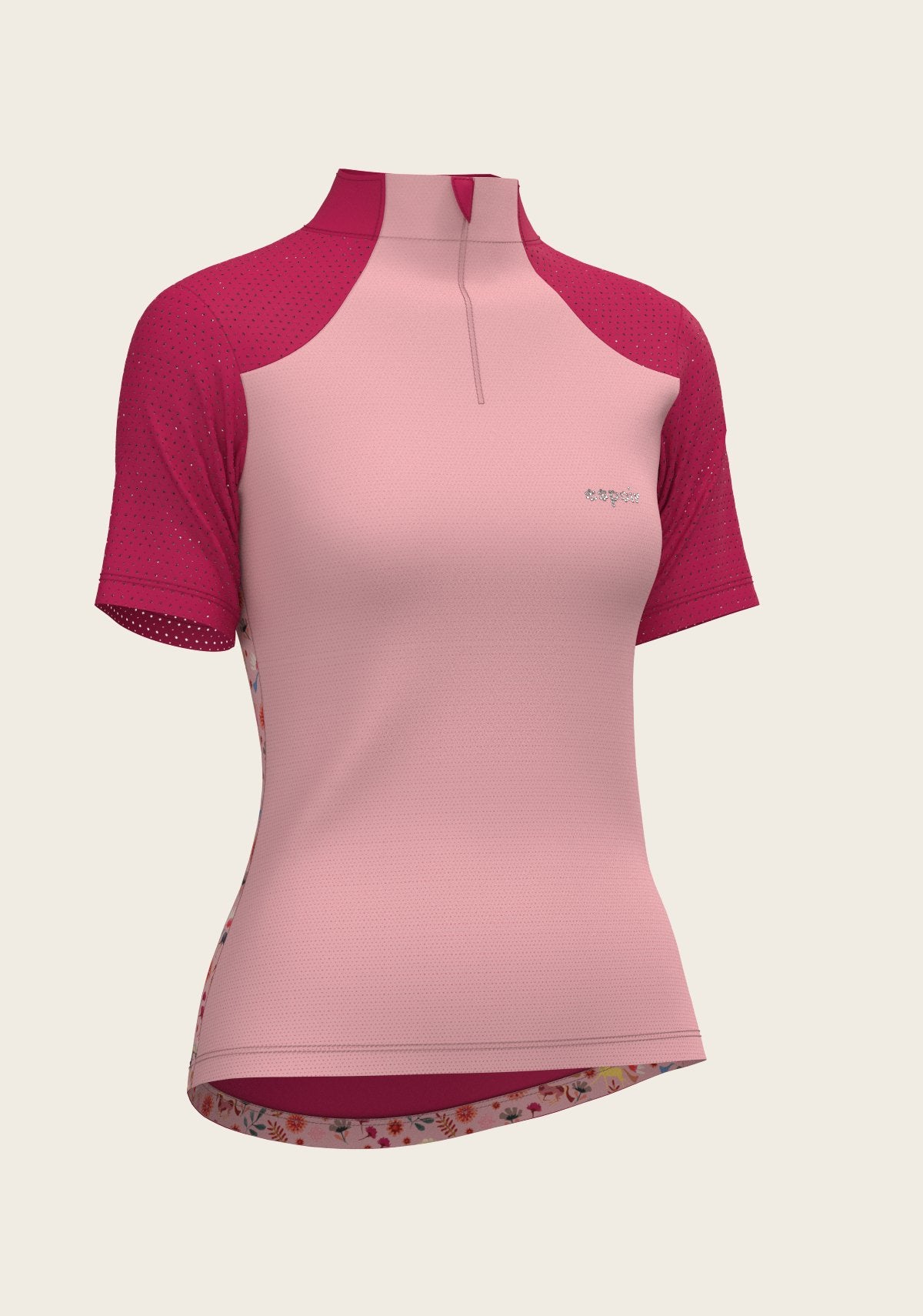  Bouquet on Rose Short Sleeve Sport Sun Shirt - Espoir Equestrian - Equiluxe Tack