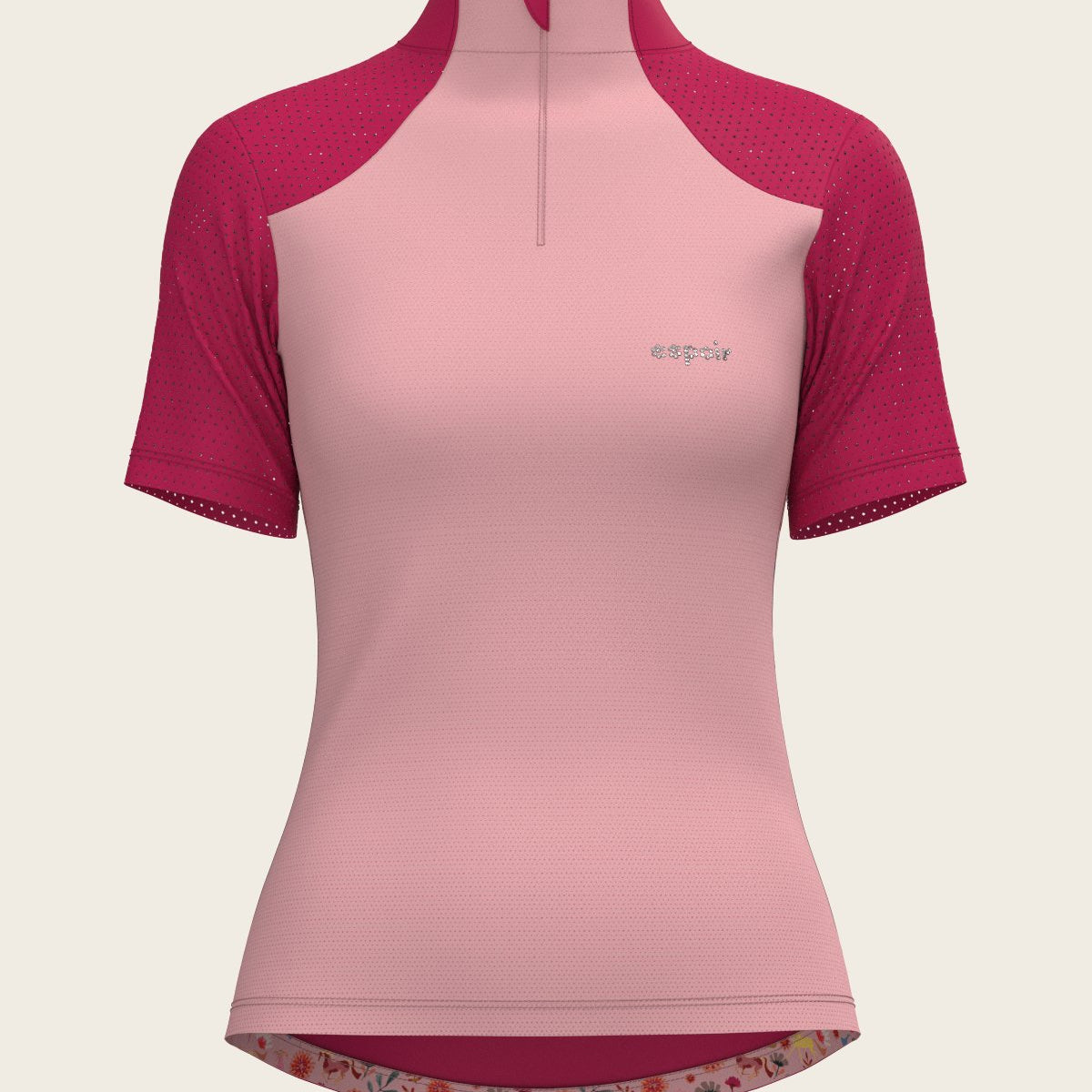  Bouquet on Rose Short Sleeve Sport Sun Shirt - Espoir Equestrian - Equiluxe Tack