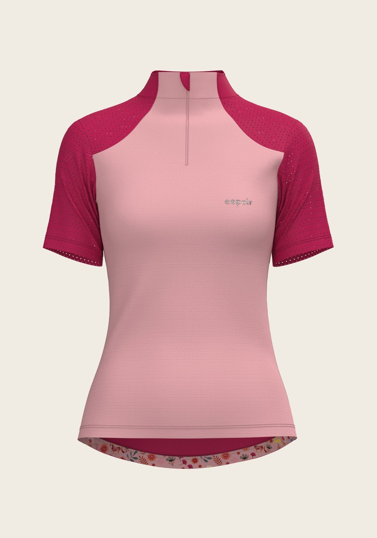  Bouquet on Rose Short Sleeve Sport Sun Shirt - Espoir Equestrian - Equiluxe Tack