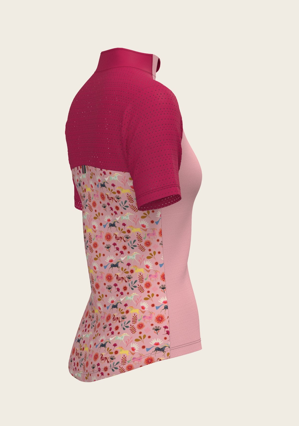  Bouquet on Rose Short Sleeve Sport Sun Shirt - Espoir Equestrian - Equiluxe Tack