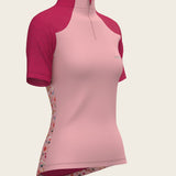  Bouquet on Rose Short Sleeve Sport Sun Shirt - Espoir Equestrian - Equiluxe Tack