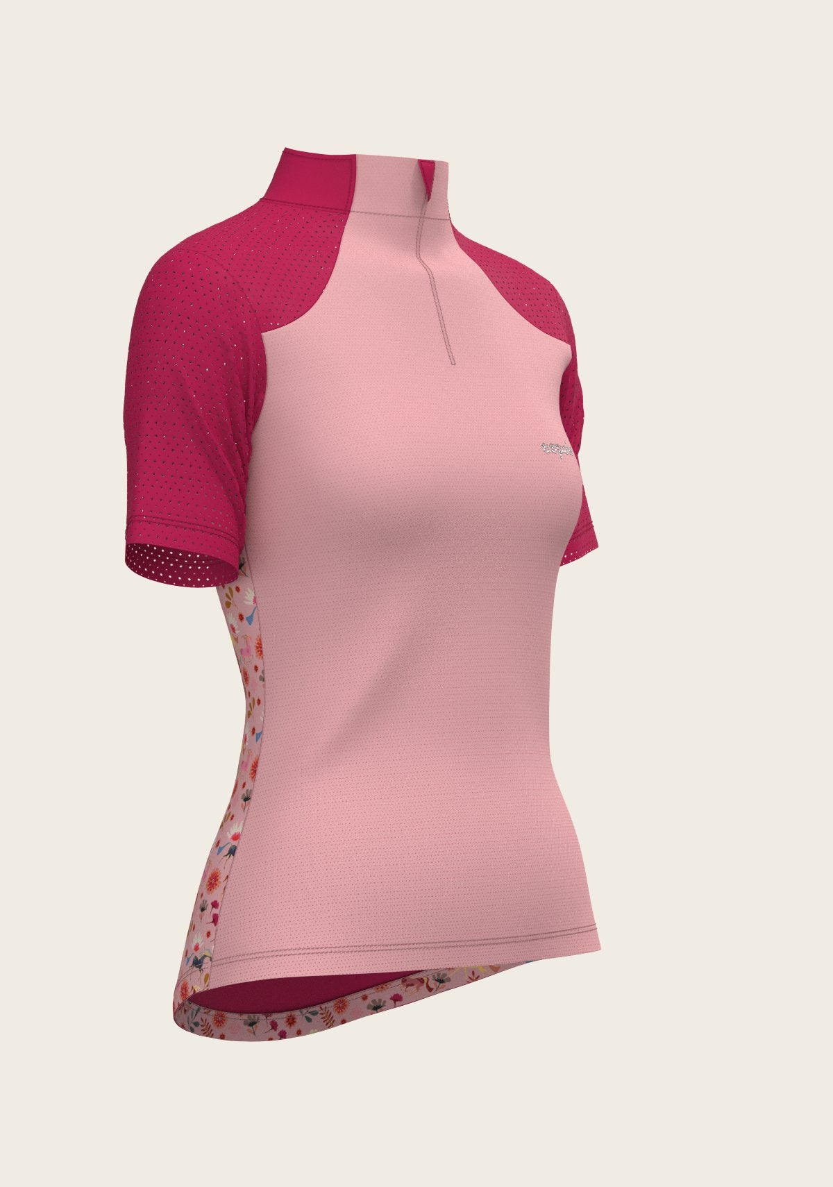  Bouquet on Rose Short Sleeve Sport Sun Shirt - Espoir Equestrian - Equiluxe Tack