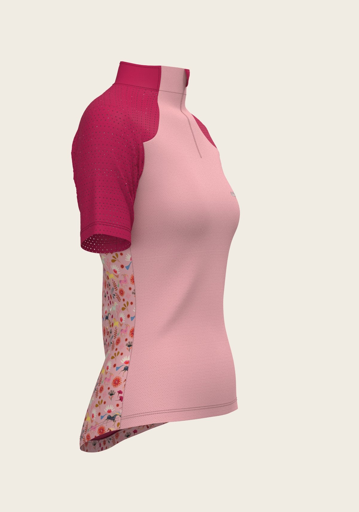  Bouquet on Rose Short Sleeve Sport Sun Shirt - Espoir Equestrian - Equiluxe Tack