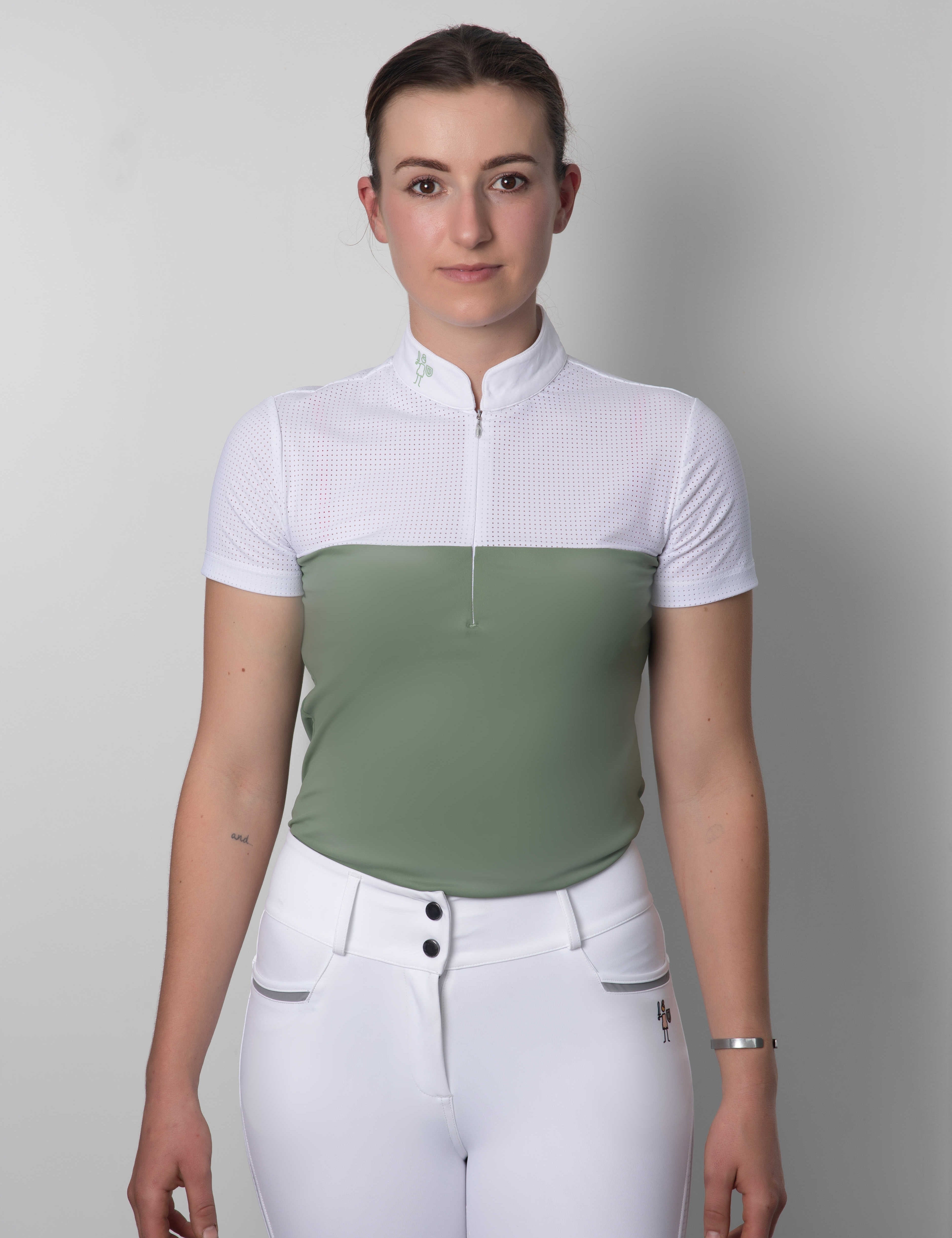 Brave Pants Combat Green SS Show Shirt - BRAVE PANTS USA - Equiluxe Tack