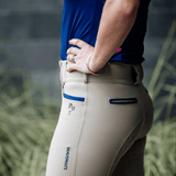 Brave Pants Double Weight Endura Beige Half Seat Grip Breech - BRAVE PANTS USA - Equiluxe Tack