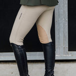 Brave Pants Double Weight Endura Beige Half Seat Grip Breeches - BRAVE PANTS USA - Equiluxe Tack