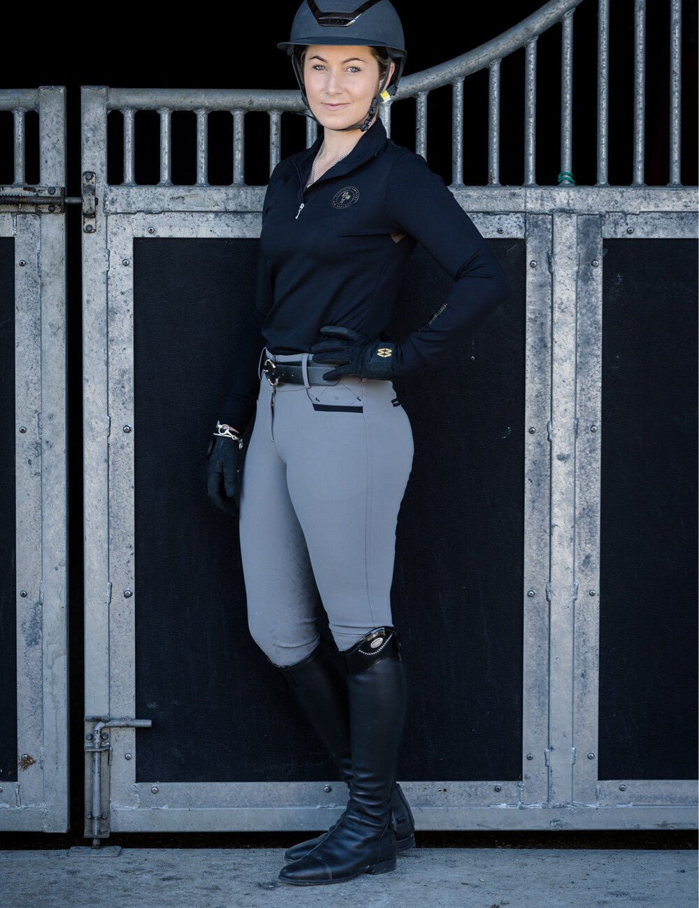 Brave Pants Double Weight Endura Gunsmoke Grey Breeches - BRAVE PANTS USA - Equiluxe Tack