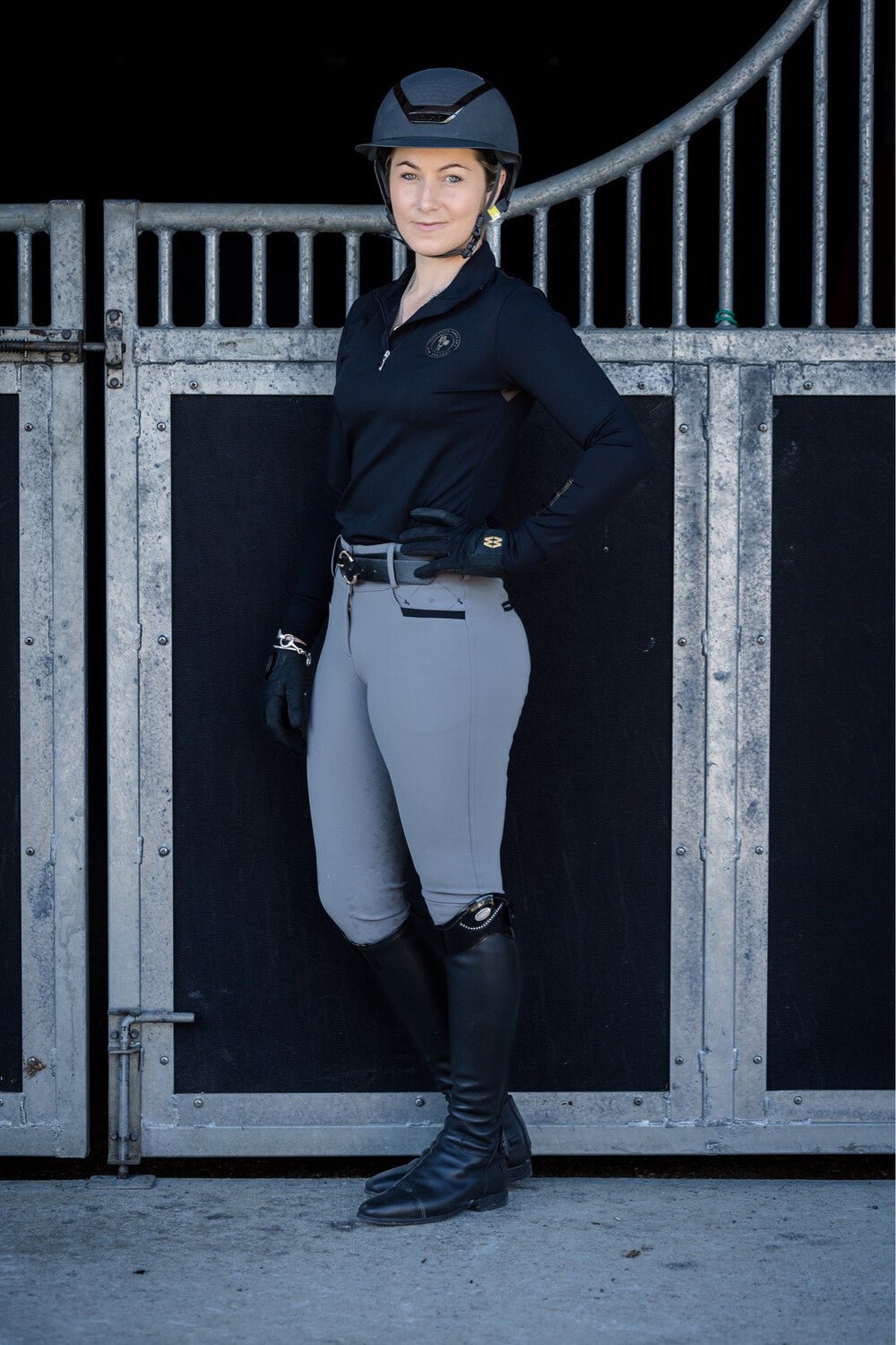 Brave Pants Double Weight Endura Gunsmoke Grey Breeches - BRAVE PANTS USA - Equiluxe Tack