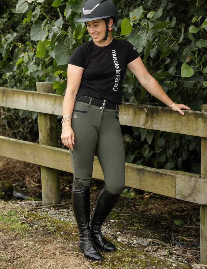 Brave Pants Double Weight Endura Military Green Breech - BRAVE PANTS USA - Equiluxe Tack