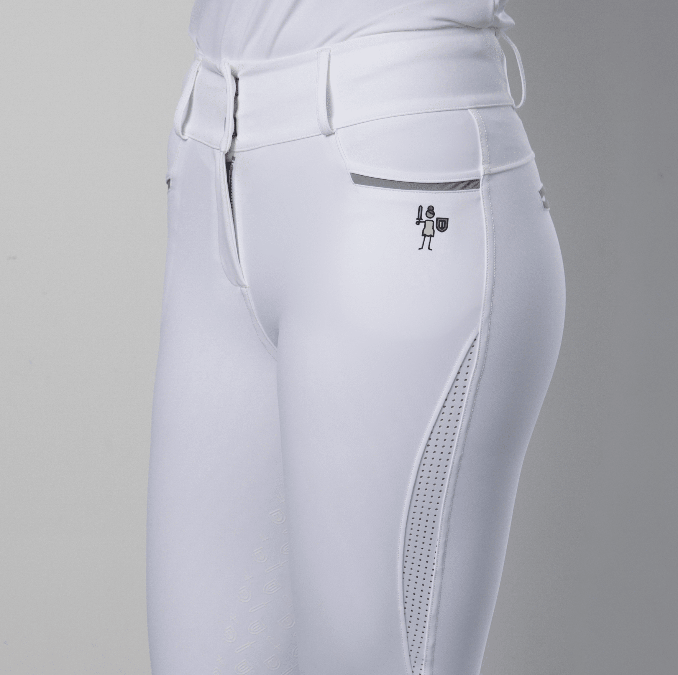 Brave Pants Double Weight Revolution White/Navy Comp - BRAVE PANTS USA - Equiluxe Tack