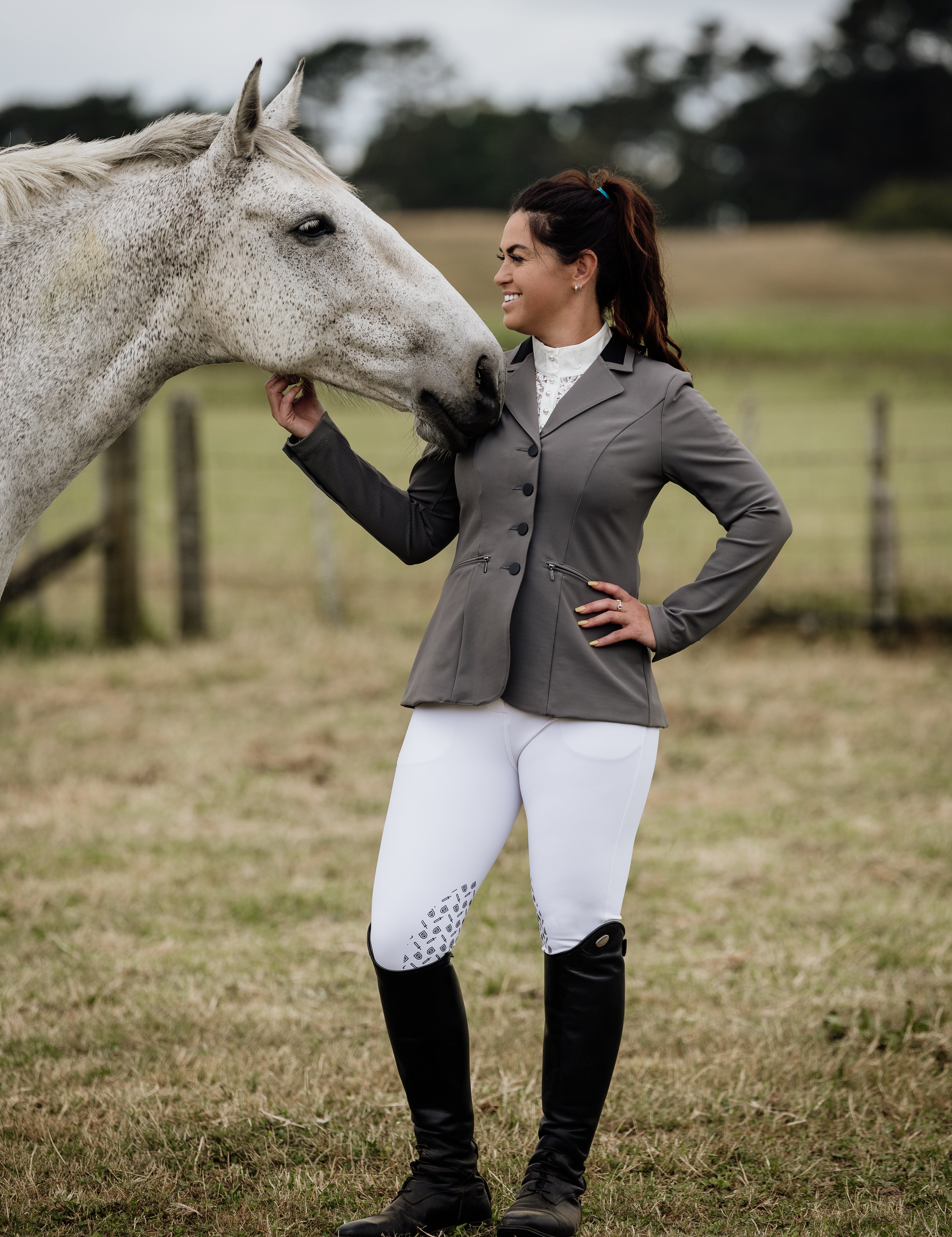 Brave Pants Performance Legacy Show Jacket Gunsmoke Grey - BRAVE PANTS USA - Equiluxe Tack