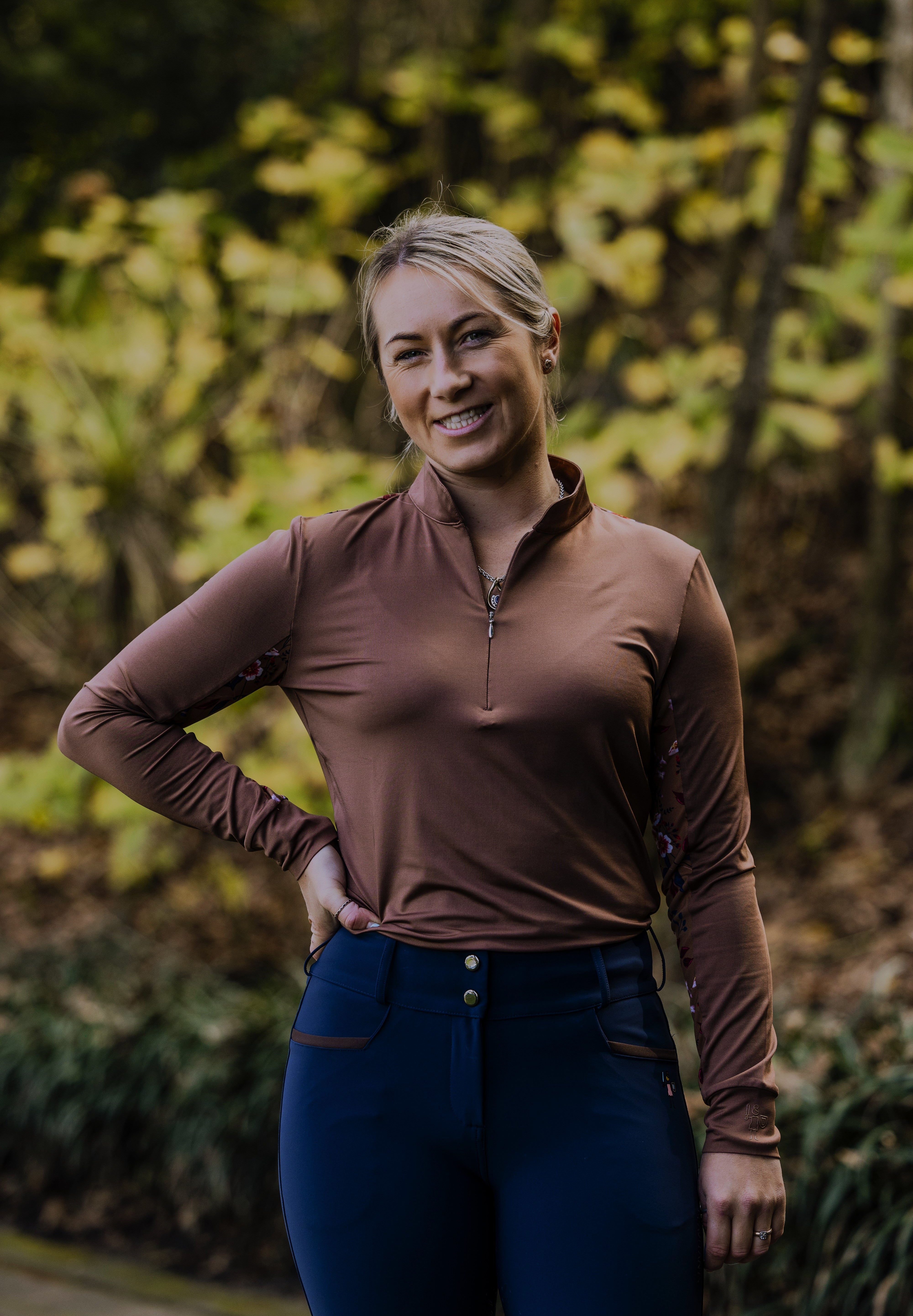 Brave Pants Walnut 1/4 Floral Base Layer - BRAVE PANTS USA - Equiluxe Tack