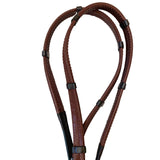 Brown Pebble Rubber Reins with Stops - Halter Ego® - Equiluxe Tack