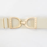Ellany Buttercream - 1.5" Gold Stirrup Elastic Belt