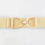 Buttercream Tribal - 1.5" Gold Stirrup Elastic Belt - Ellany Equestrian - Equiluxe Tack