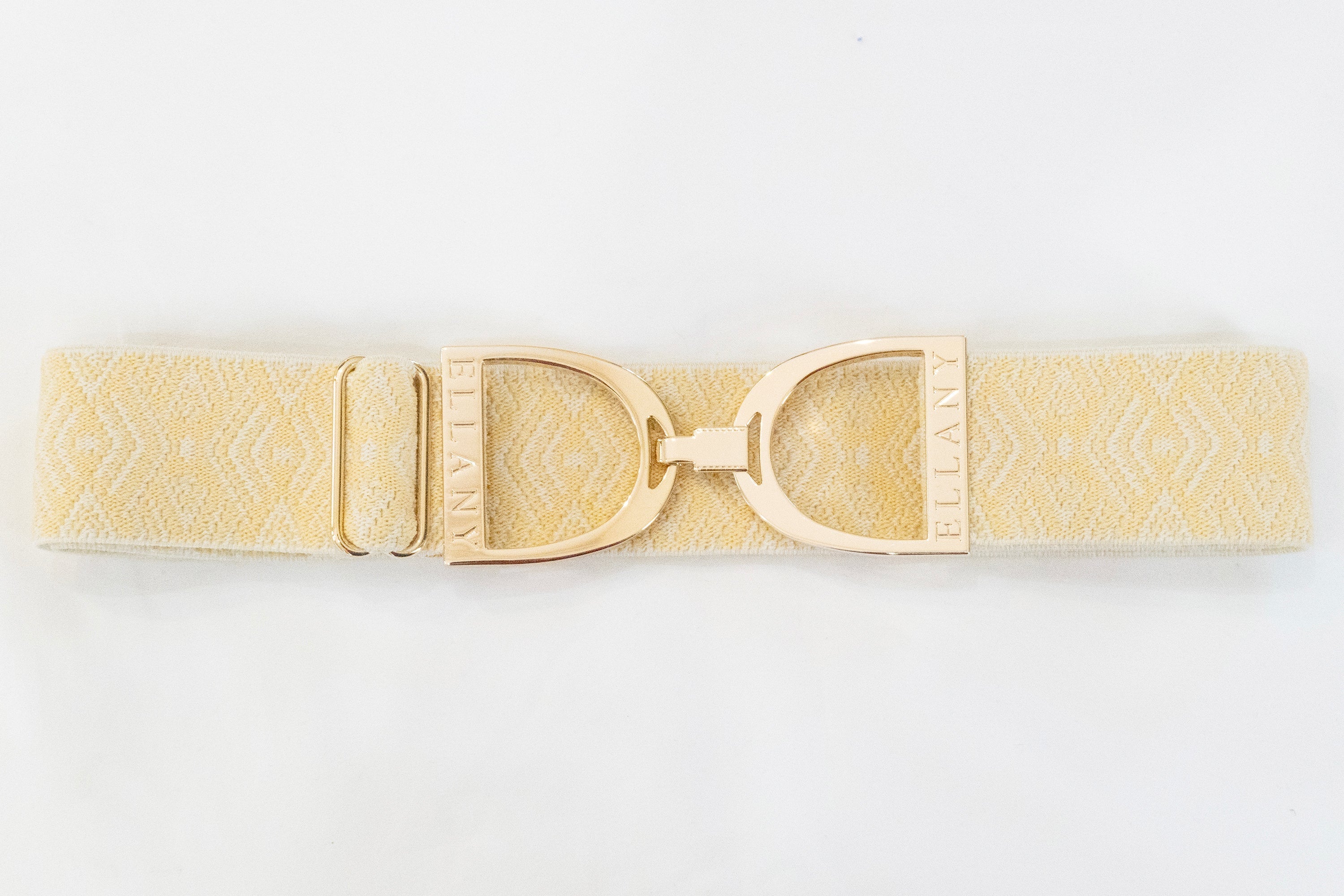 Buttercream Tribal - 1.5" Gold Stirrup Elastic Belt - Ellany Equestrian - Equiluxe Tack