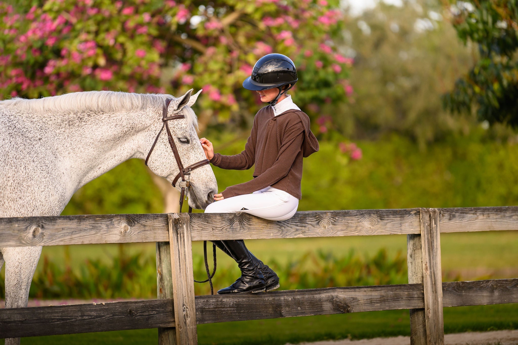 Cali Waffle Hoodie - Euphoric Equestrian - Equiluxe Tack
