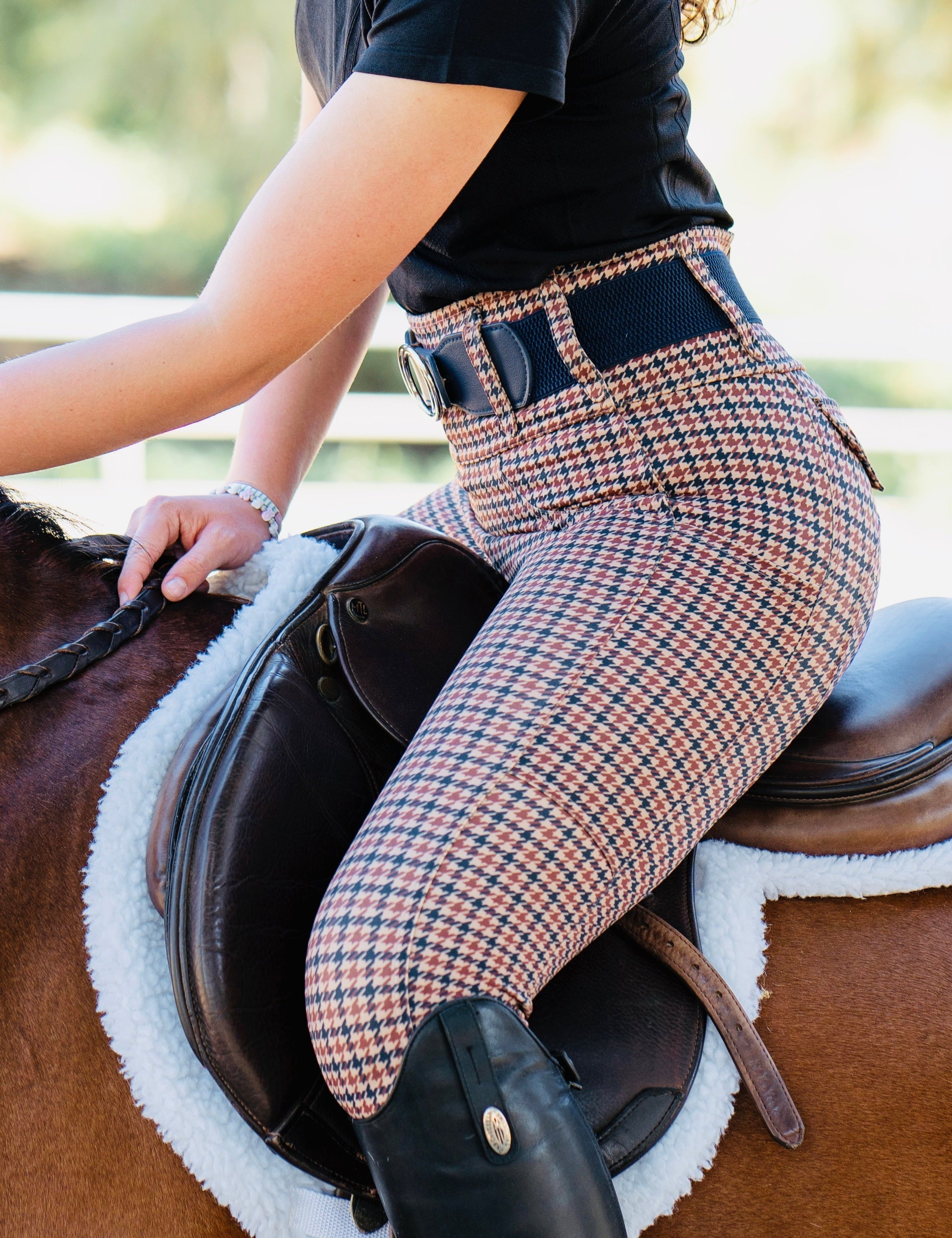 Canter Culture Athletic Breech - English Houndstooth - Canter Culture Riding Apparel - Equiluxe Tack