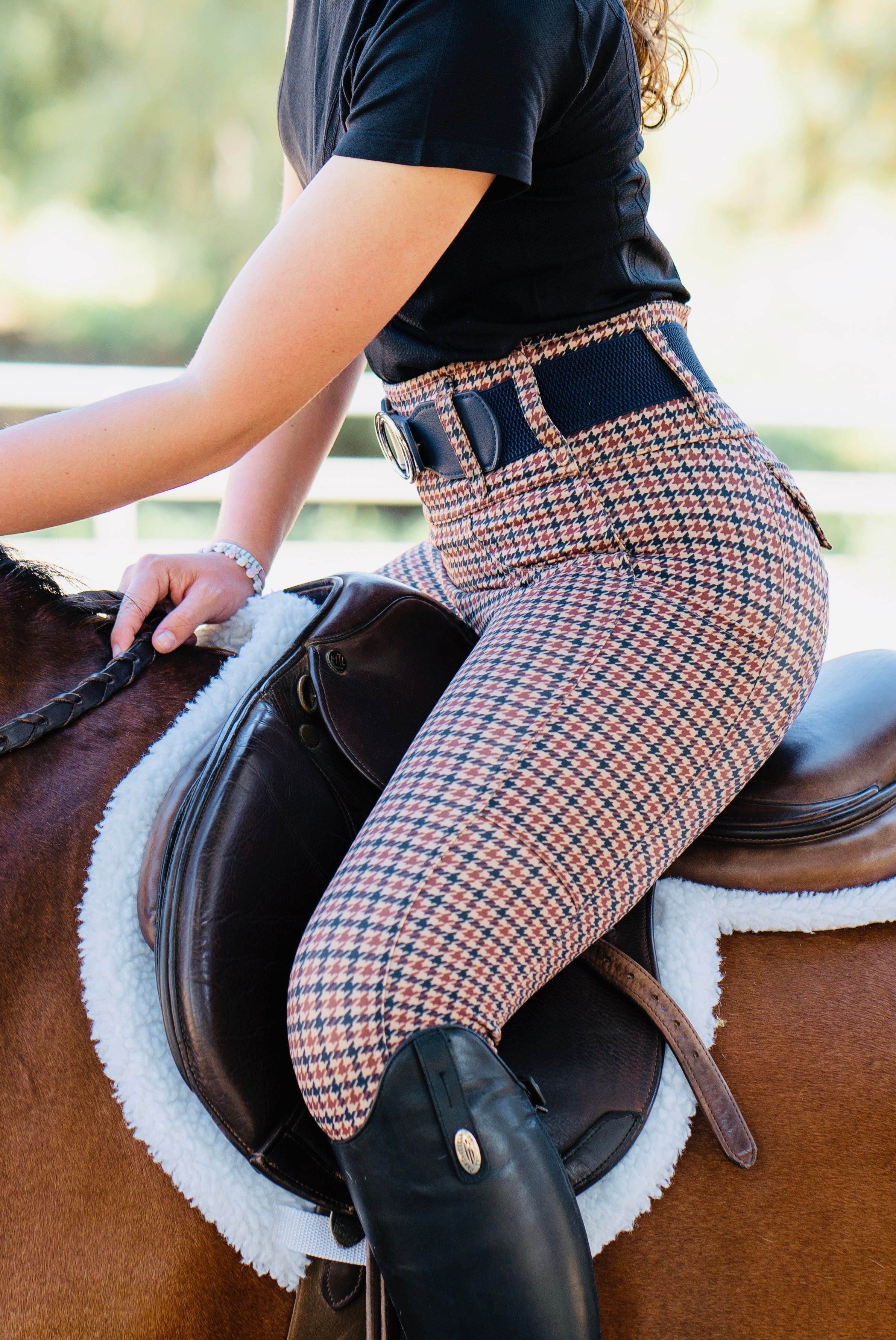 Canter Culture Athletic Breech - English Houndstooth - Canter Culture Riding Apparel - Equiluxe Tack