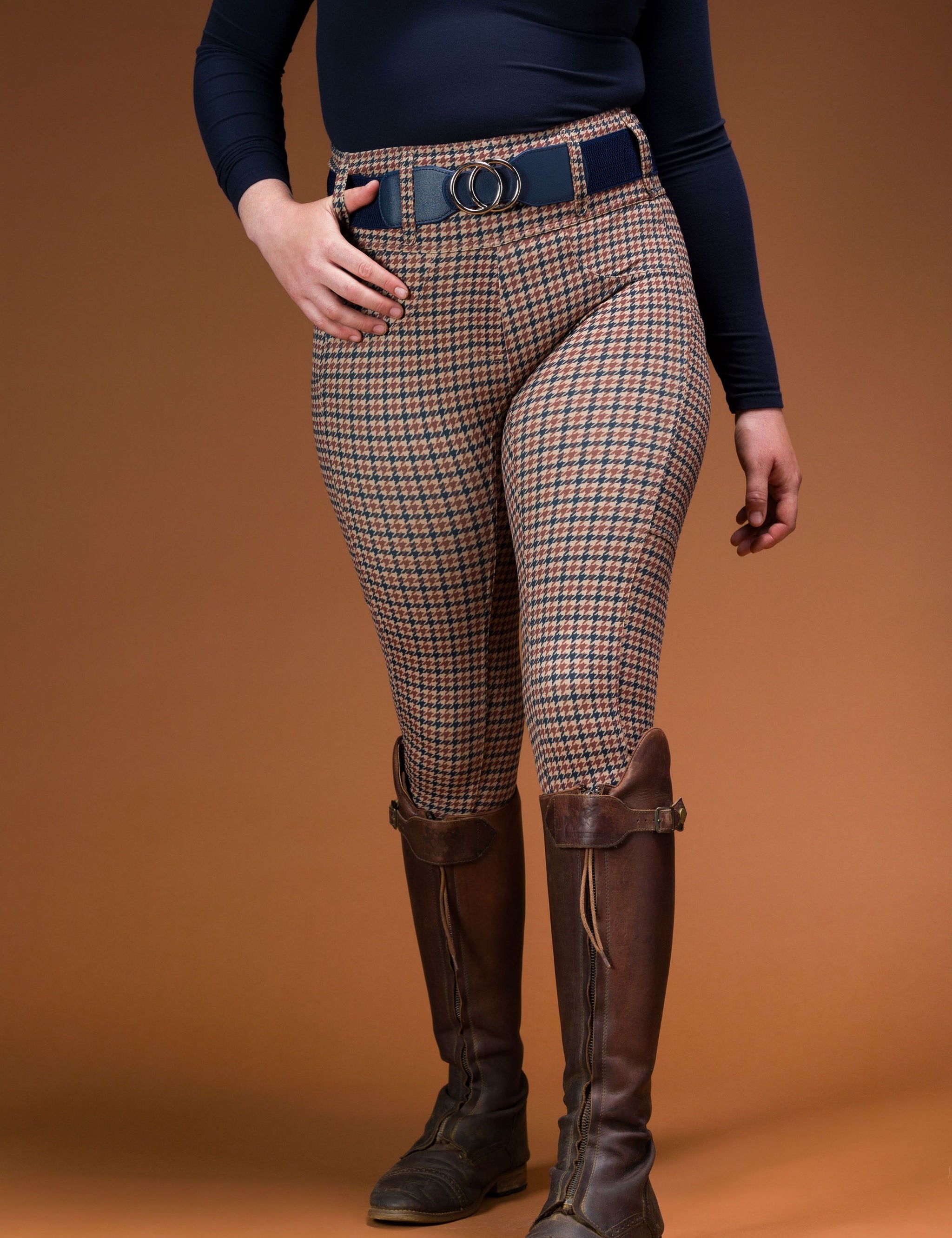 Canter Culture Athletic Breech - English Houndstooth - Canter Culture Riding Apparel - Equiluxe Tack