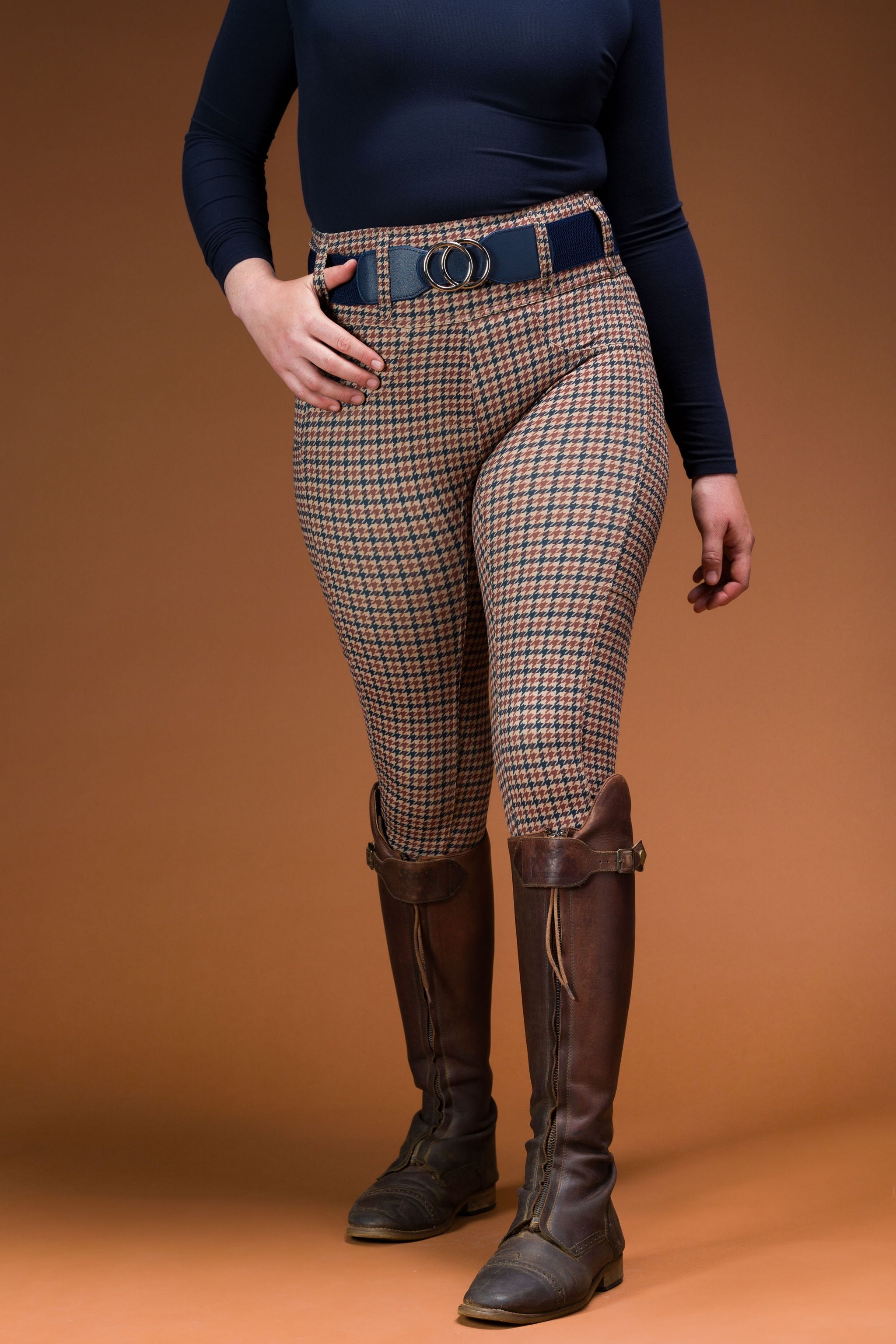 Canter Culture Athletic Breech - English Houndstooth - Canter Culture Riding Apparel - Equiluxe Tack