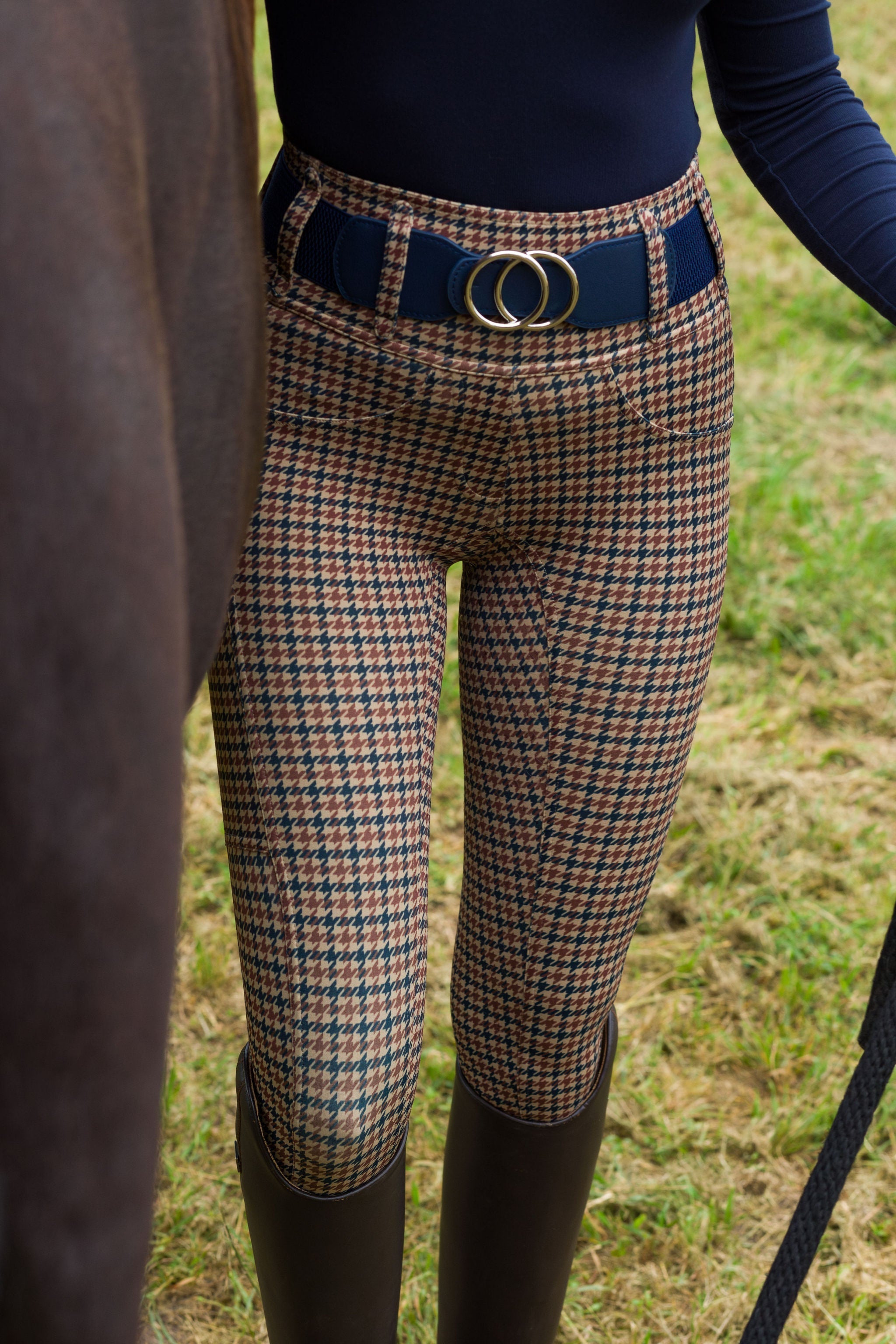 Canter Culture Athletic Breech - English Houndstooth - Canter Culture Riding Apparel - Equiluxe Tack