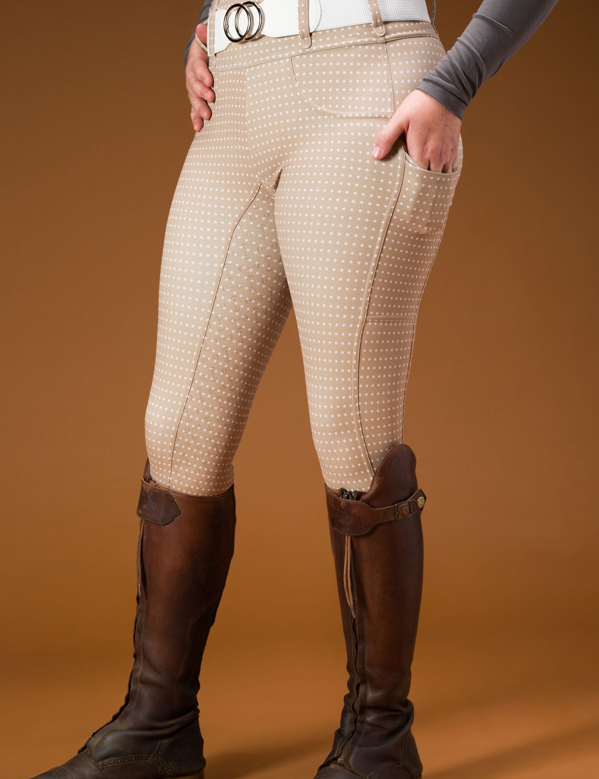 Canter Culture Athletic Breech - Linen & Pearls - Canter Culture Riding Apparel - Equiluxe Tack