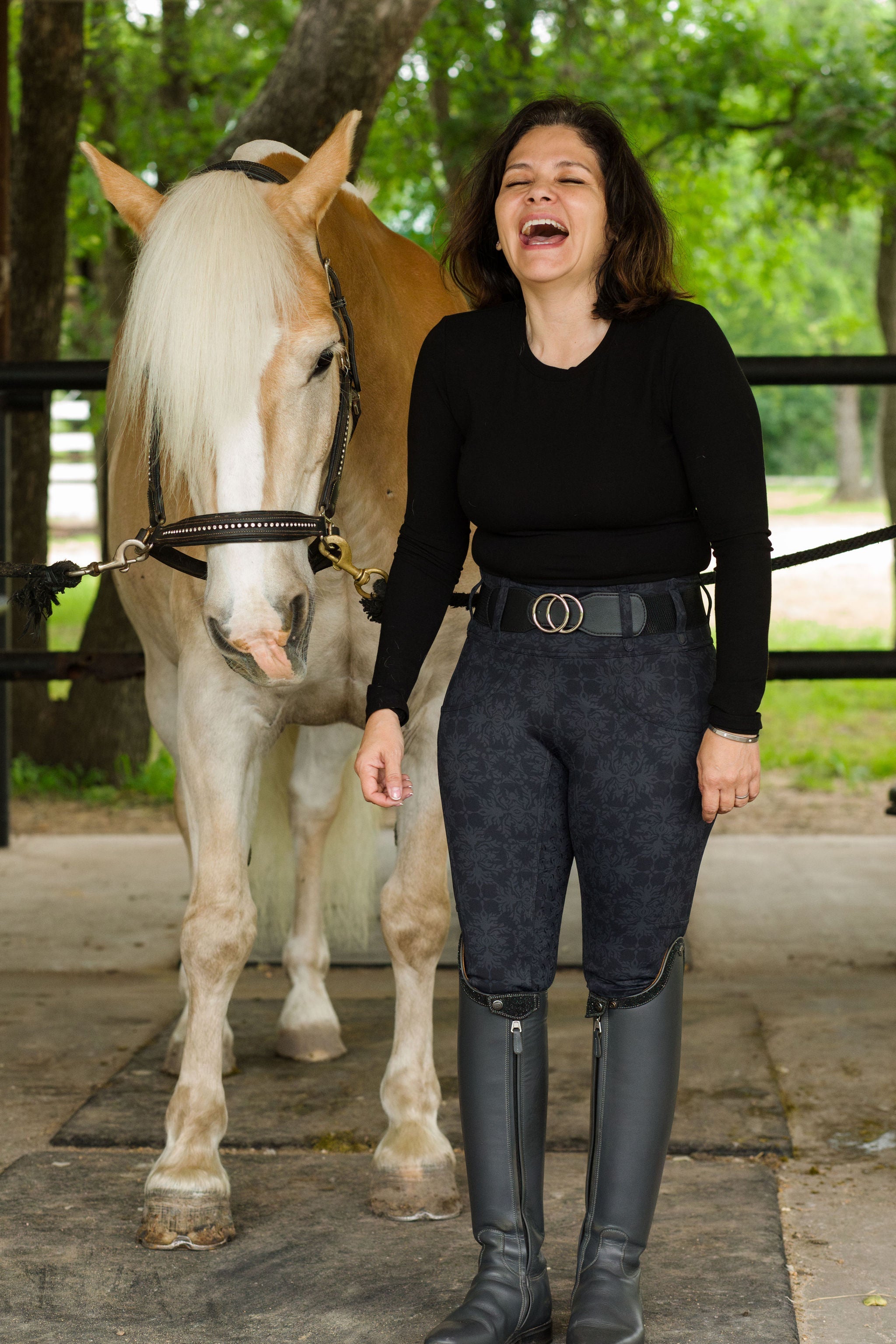 Canter Culture Athletic Breeches - Black Damask - Canter Culture Riding Apparel - Equiluxe Tack