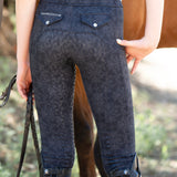 Canter Culture Athletic Breeches - Black Damask - Canter Culture Riding Apparel - Equiluxe Tack