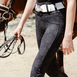 Canter Culture Athletic Breeches - Black Damask - Canter Culture Riding Apparel - Equiluxe Tack