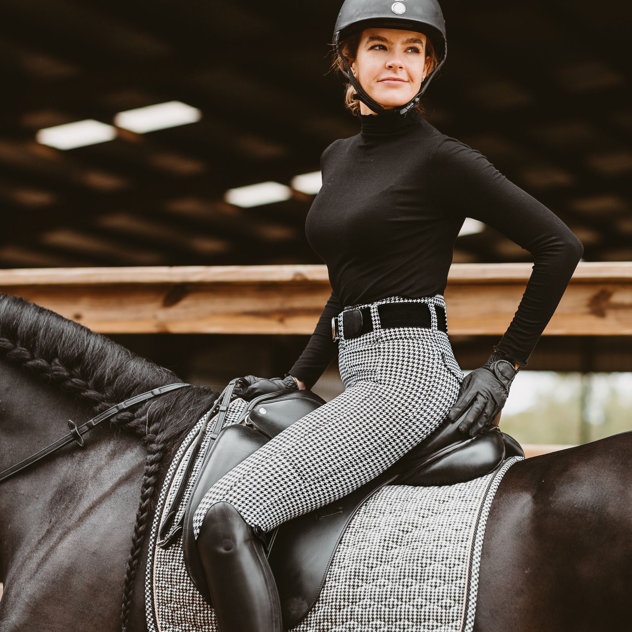 Canter Culture Athletic Breeches - Houndstooth - Canter Culture Riding Apparel - Equiluxe Tack