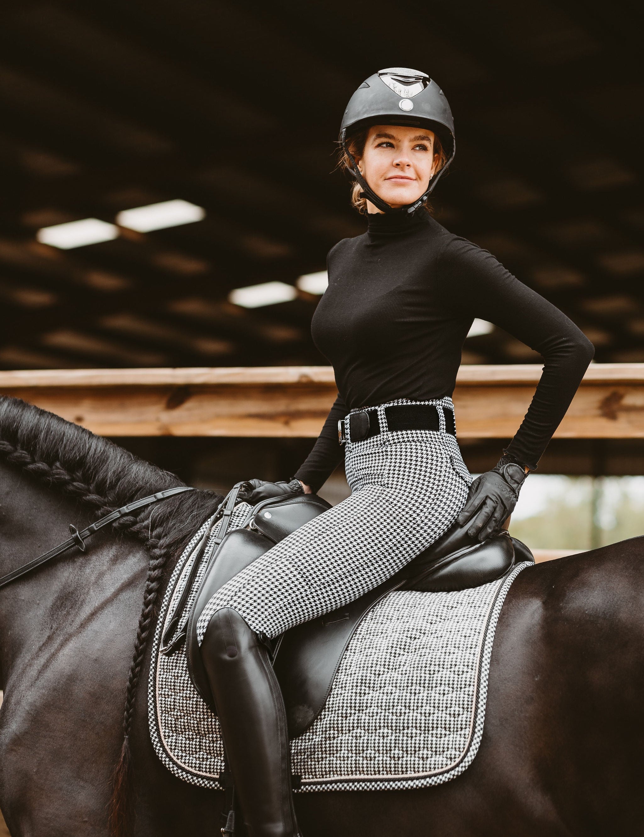 Canter Culture Athletic Breeches - Houndstooth - Canter Culture Riding Apparel - Equiluxe Tack