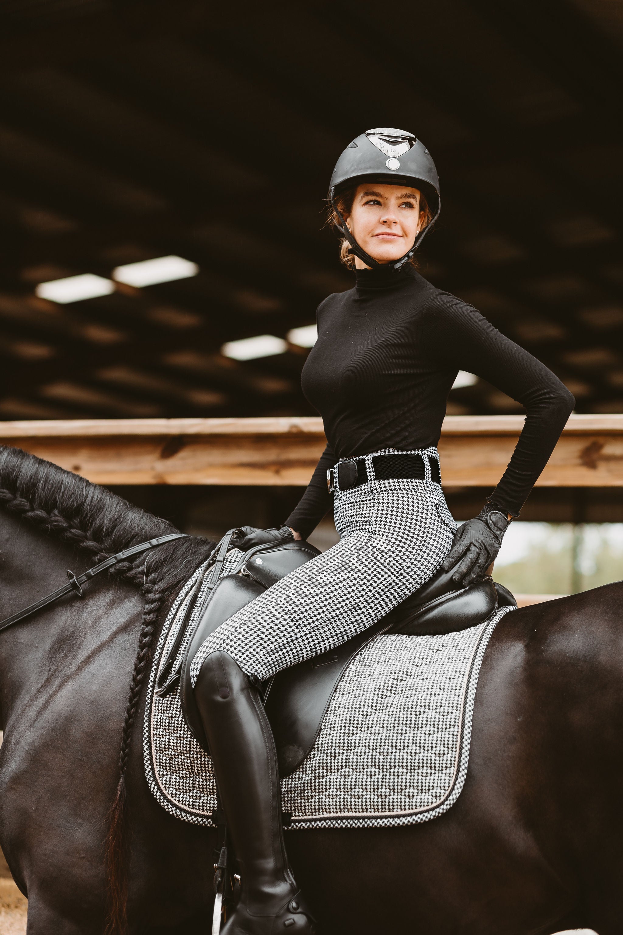 Canter Culture Athletic Breeches - Houndstooth - Canter Culture Riding Apparel - Equiluxe Tack