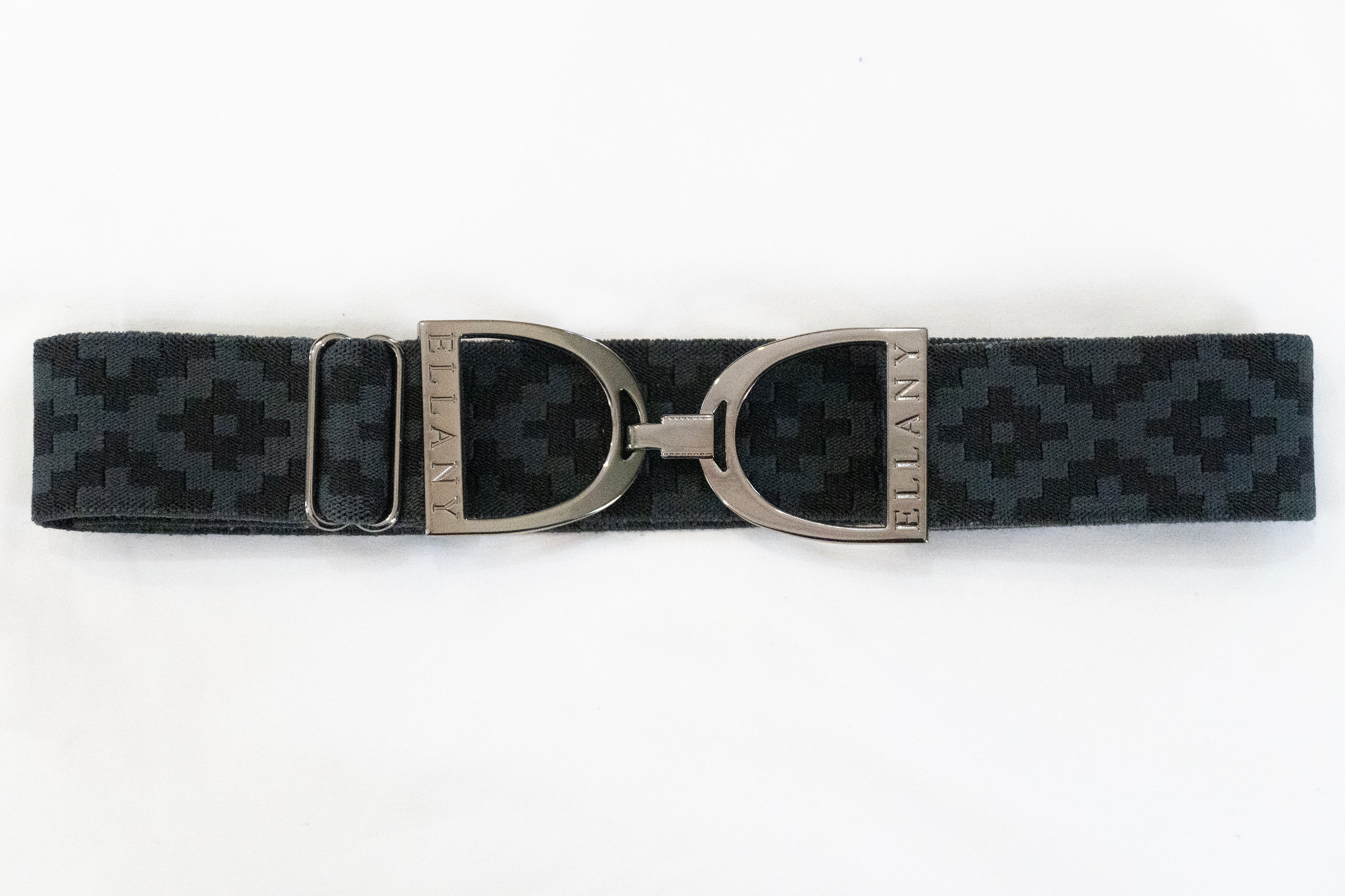 Charcoal Polo - 1.5" Gunmetal Stirrup Elastic Belt - Ellany Equestrian - Equiluxe Tack