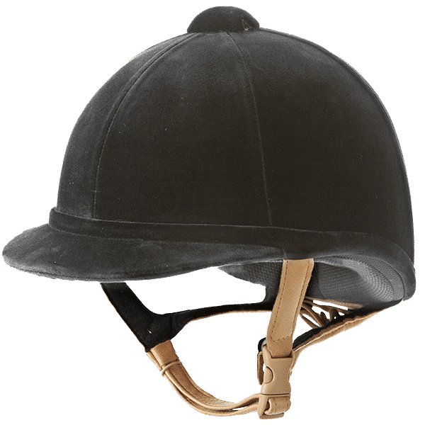 Charles Owen Hampton Velvet Foxhunting Riding Helmet - Charles Owen - Equiluxe Tack