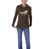 Chestnut Bay Rider Lounge Hoodie Running Horses - Chestnut Bay - Equiluxe Tack