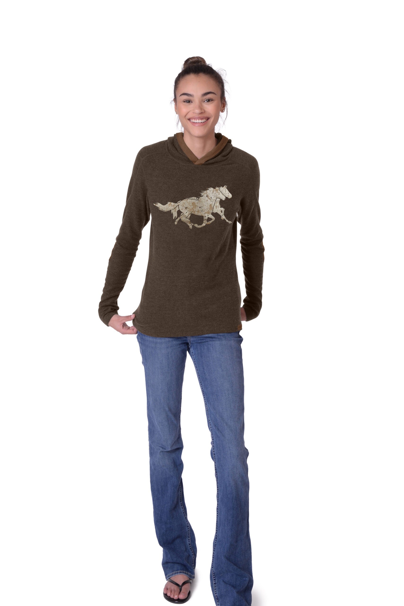 Chestnut Bay Rider Lounge Hoodie Running Horses - Chestnut Bay - Equiluxe Tack